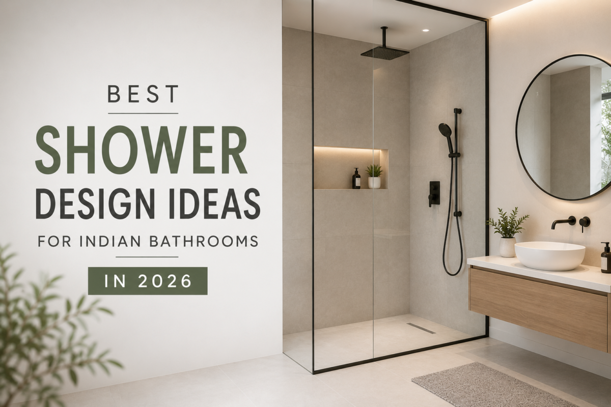Modern shower design for Indian bathroom